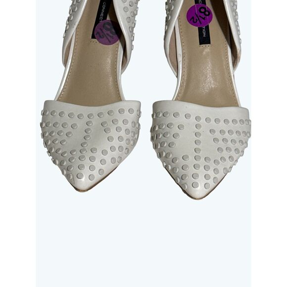 French Connection Womens Forever Studded White Pumps Size 8.5 - Picture 5 of 14